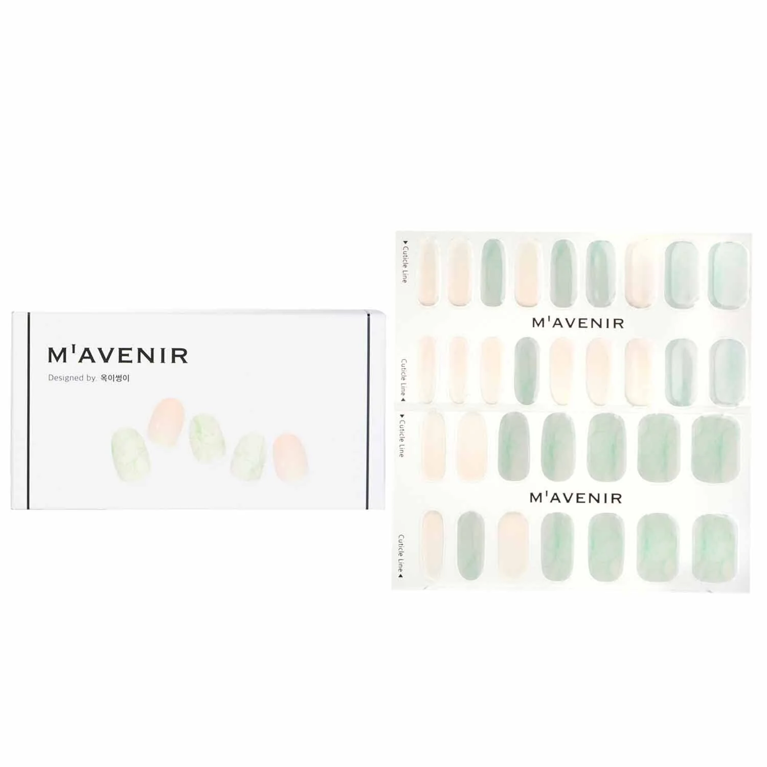 Mavenir Nail Sticker (Patterned) - # Spring Scarf Nail  32pcs - Olabens