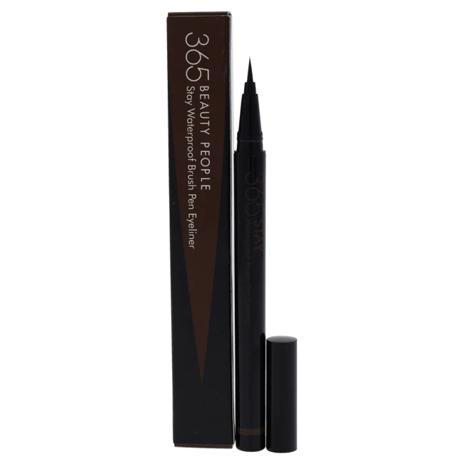 Beauty People 365 Stay Waterproof Brush Pen Eyeliner - 02 Unique Brown by Beauty People for Women - 0.017 oz Eyeliner - Olabens