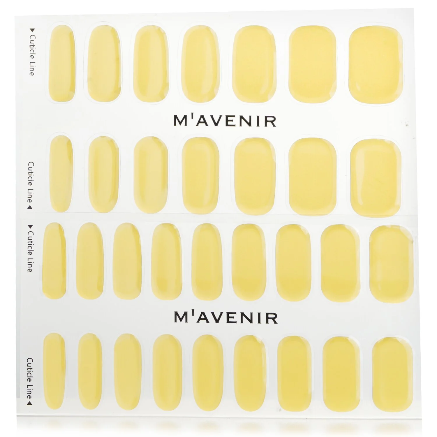 Mavenir Nail Sticker (Patterned) - # Nutty Yellow Nail  32pcs - Olabens
