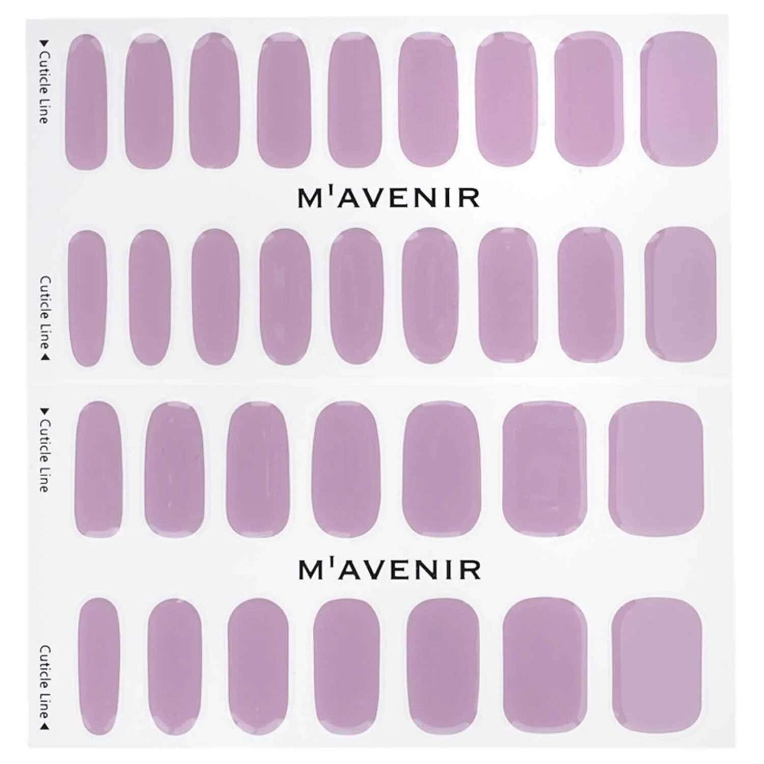Mavenir Nail Sticker (Purple) - # Redbean Matt Nail  32pcs - Olabens