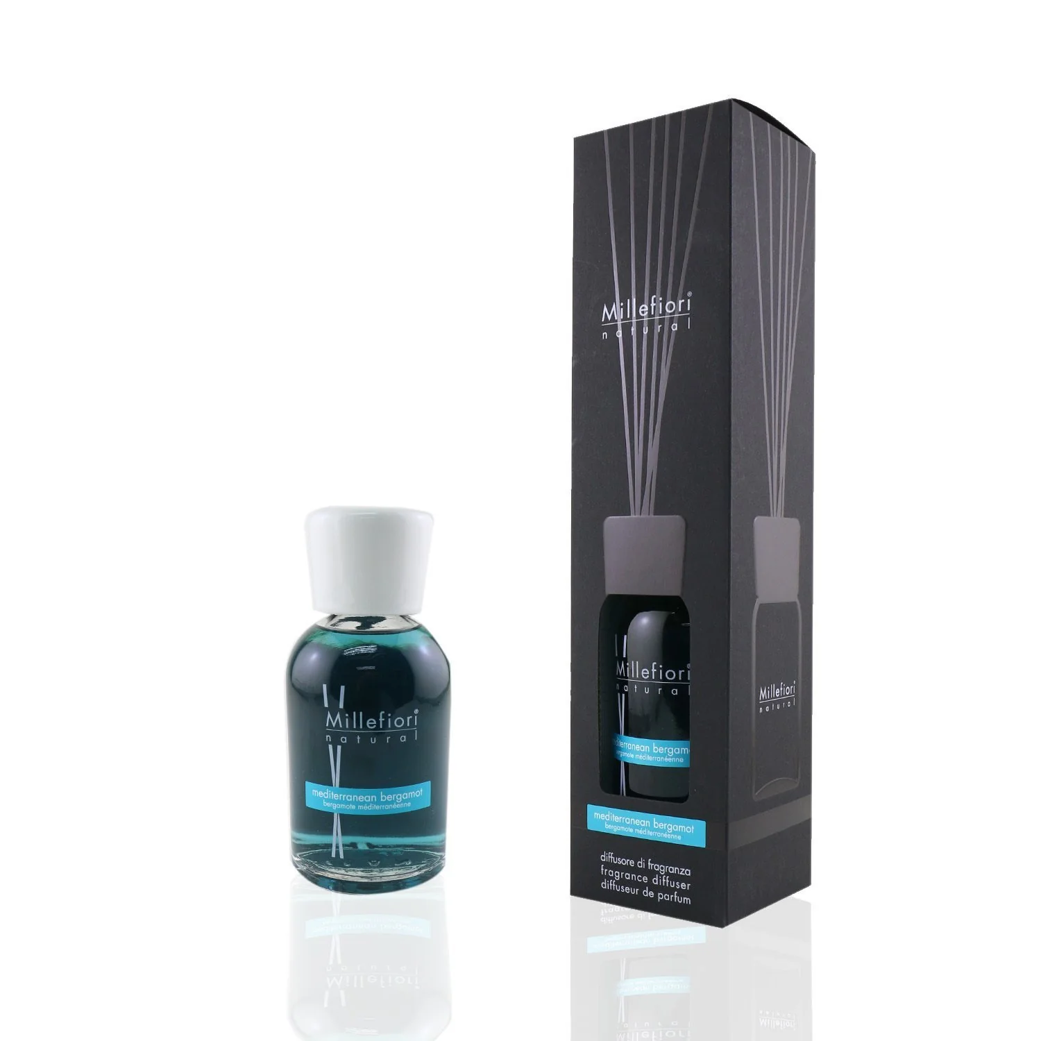 Millefiori Natural Fragrance Diffuser - Mediterranean Bergamot  250ml/8.45oz - Olabens