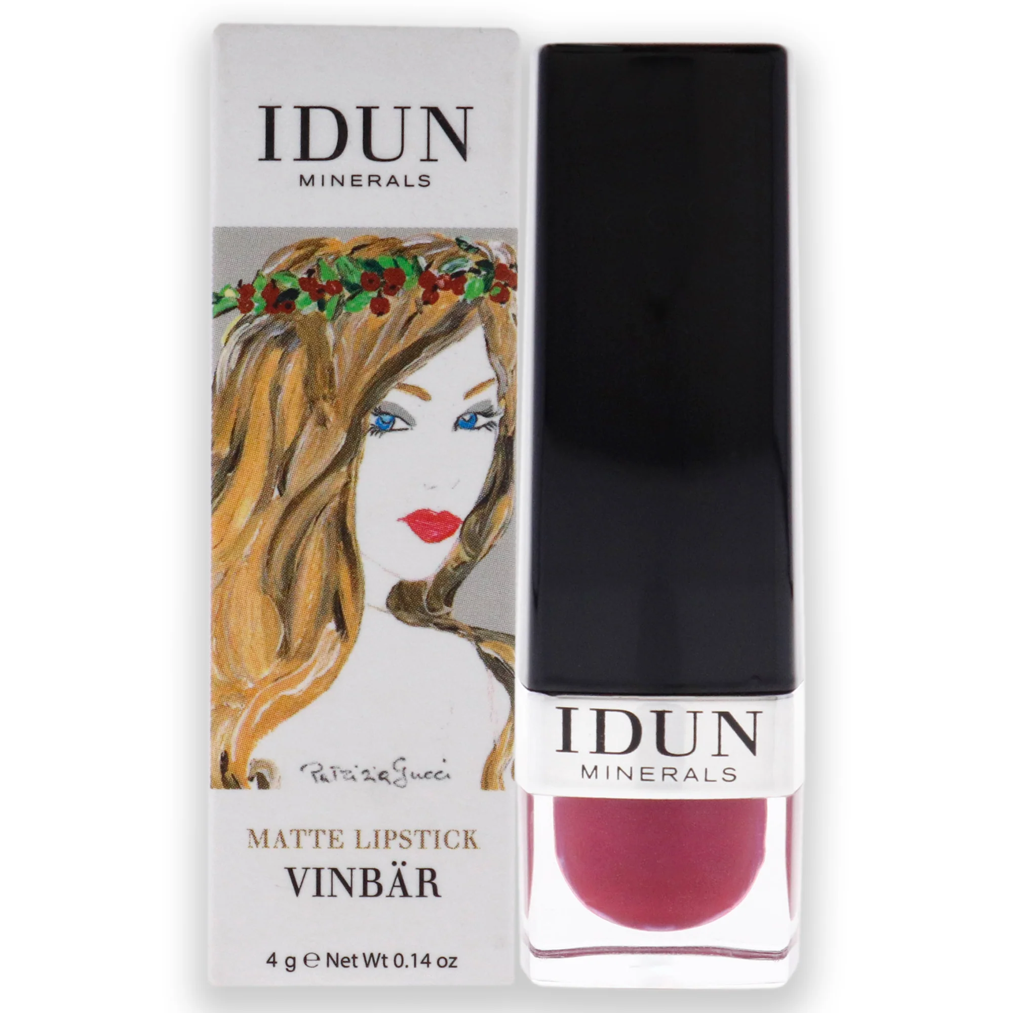 Matte Lipstick - 105 Vinbar by Idun Minerals for Women - 0.14 oz Lipstick - Olabens