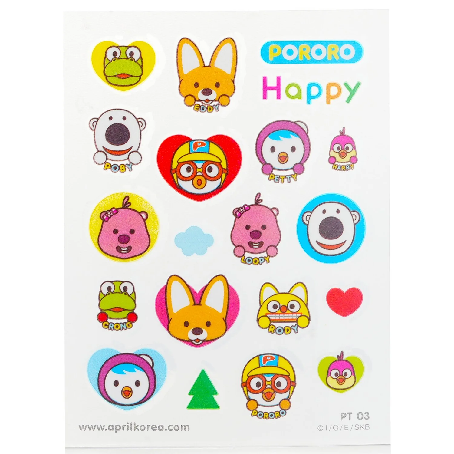 April Korea Pororo Body Sticker  1pc - Olabens