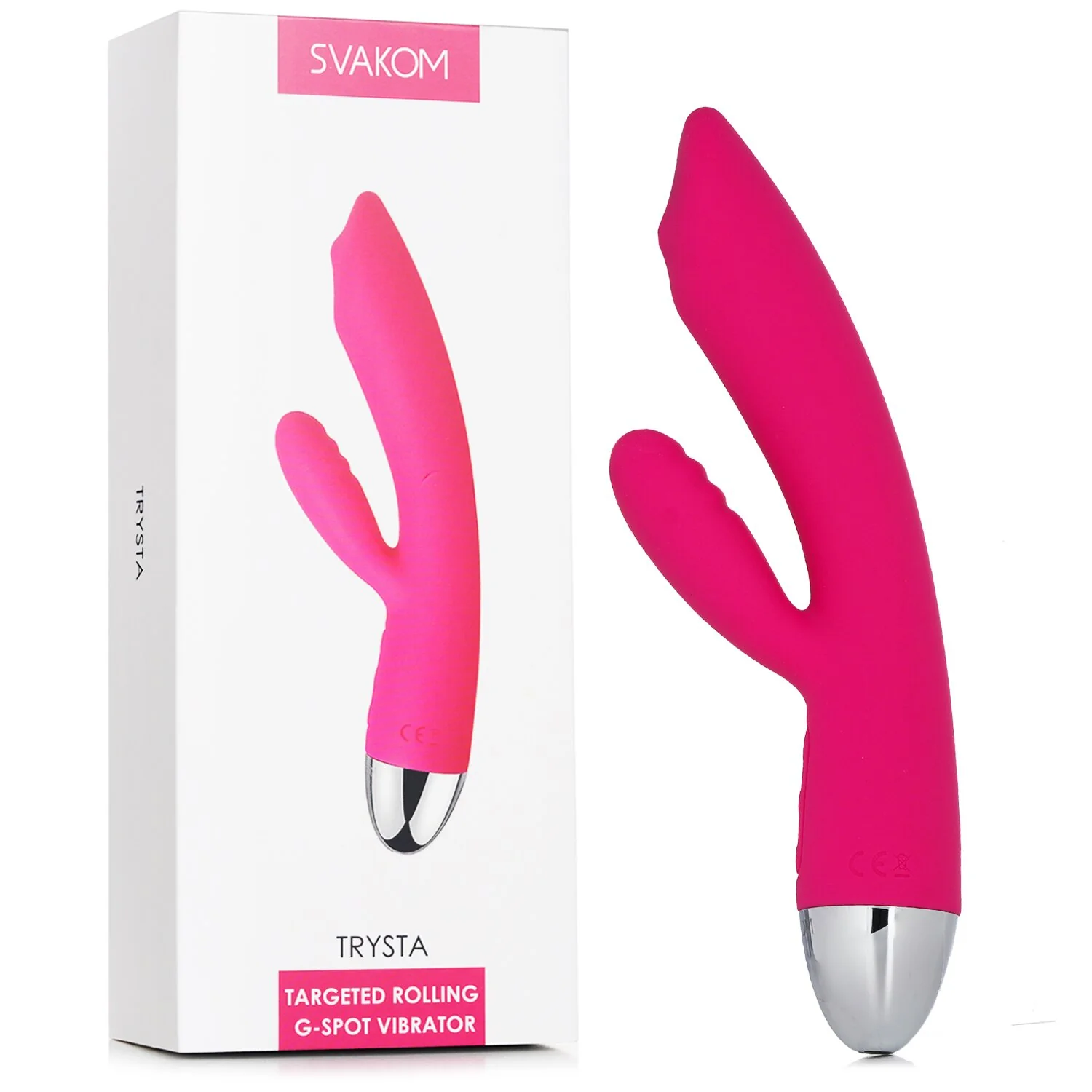SVAKOM Trysta G-spot Massager Vibrator - # Plum Red  1pc - Olabens