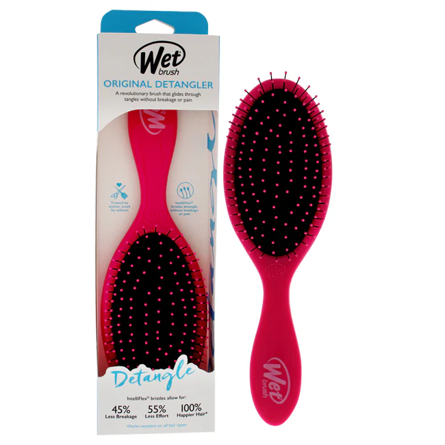 Wet Brush Original Detangler Brush - Pink by Wet Brush for Unisex - 1 Pc Hair Brush - Olabens