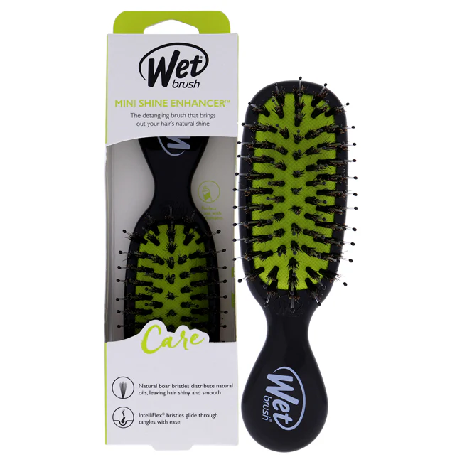 Wet Brush Mini Shine Enhancer Care Brush - Black by Wet Brush for Unisex - 1 Pc Hair Brush - Olabens