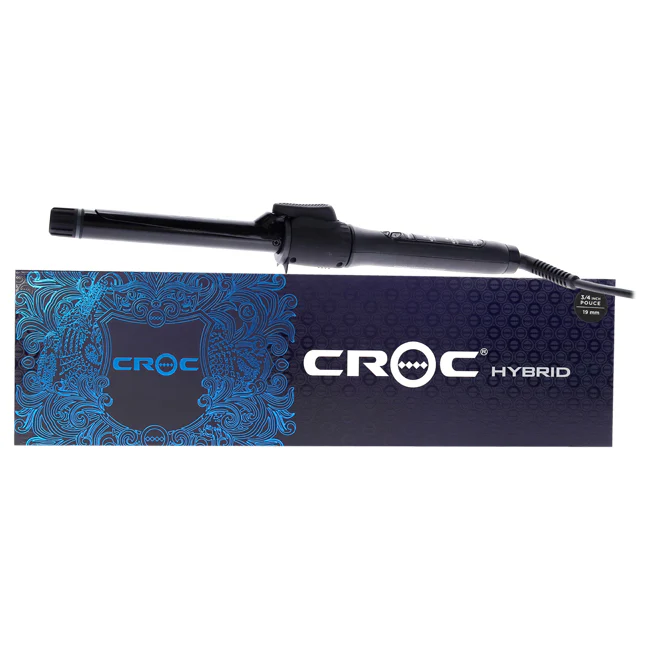 Croc Hybrid Curling Iron - Black by Croc for Unisex - 0.75 Inch Curling Iron - Olabens