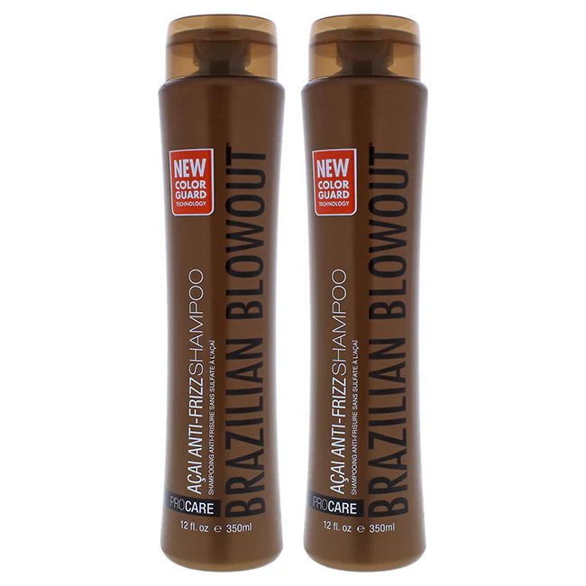Acai Anti Frizz Shampoo by Brazilian Blowout for Unisex - 12 oz Shampoo - Pack of 2 - Olabens