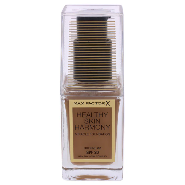 Max Factor Healthy Skin Harmony Miracle Foundation SPF 20 - 80 Bronze by Max Factor for Women - 1 oz Foundation - Olabens