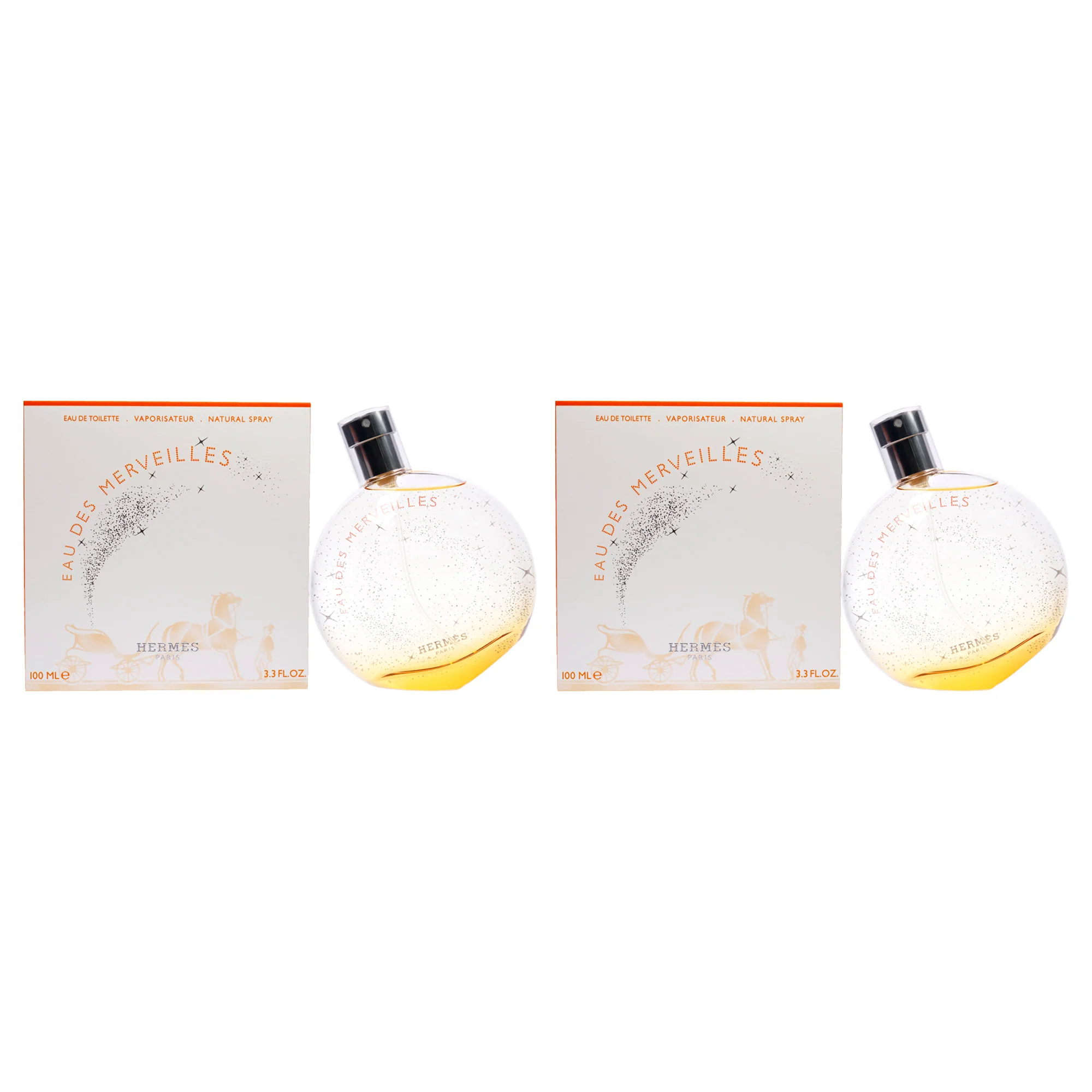 Eau Des Merveilles by Hermes for Women - 3.3 oz EDT Spray - Pack of 2 - Olabens
