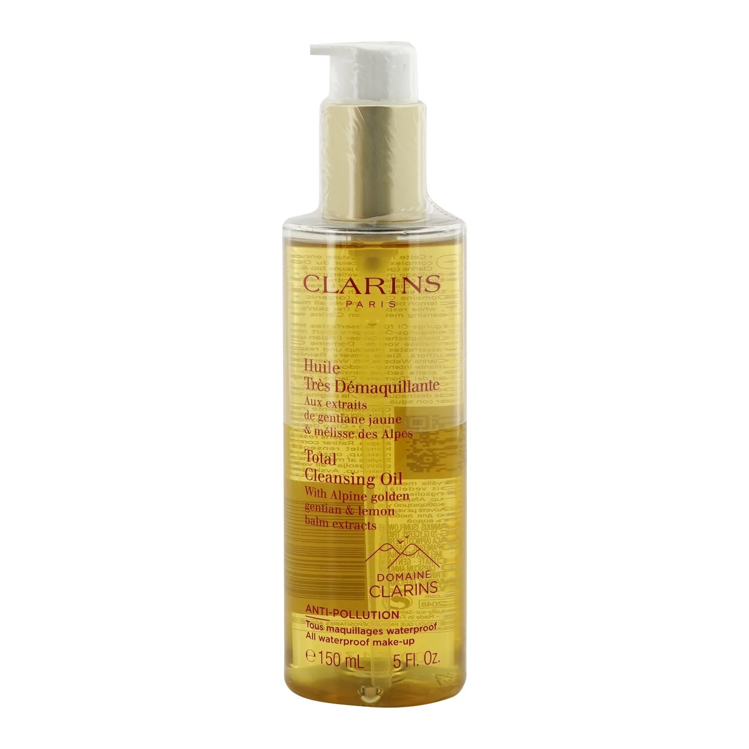 Clarins Total Cleansing Oil with Alpine Golden Gentian & Lemon Balm Extracts (All Waterproof Make-up)  150ml/5oz - Olabens