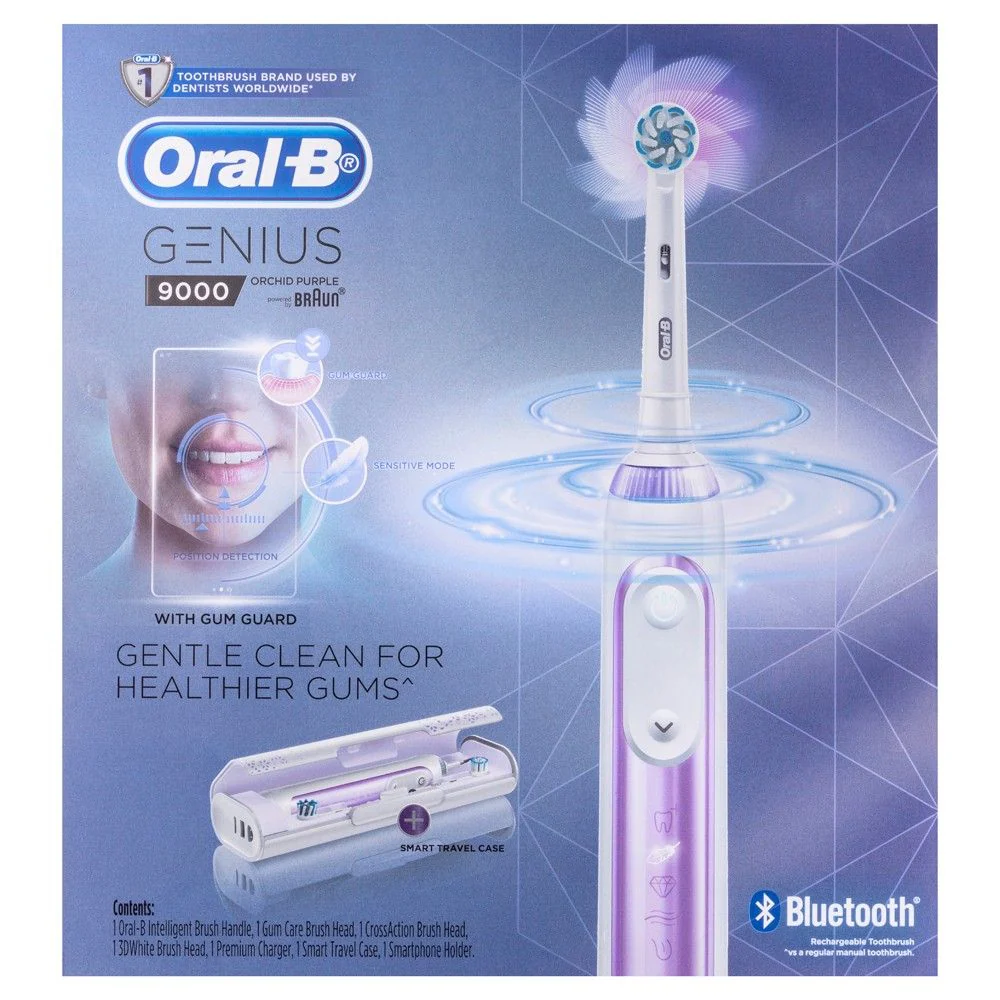 Oral B Power Brush Genius 9000 Orchid - Olabens