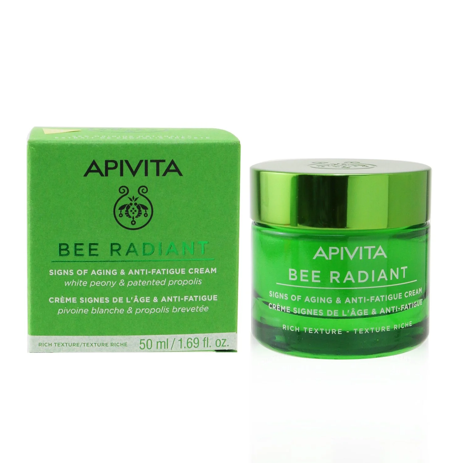 Apivita Bee Radiant Signs Of Aging & Anti-Fatigue Cream - Rich Texture  50ml/1.69oz - Olabens