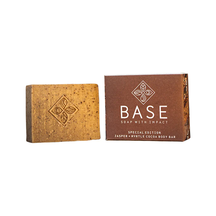 Base (Soap With Impact) Soap Body Bar Jasper + Myrtle Cocoa (Boxed) 120g - Olabens