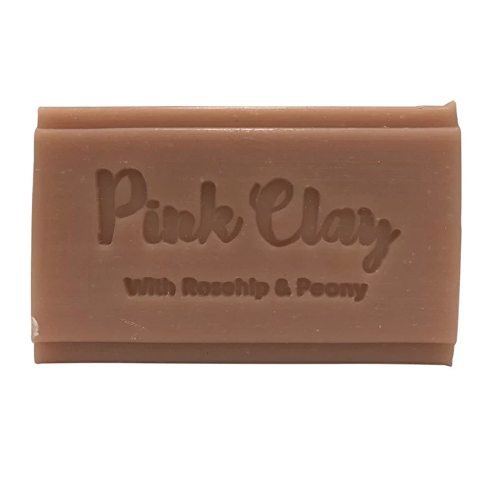 Clover Fields Natures Gifts Pink Clay with Rosehip & Peony Coconut-Base Soap 150g - Olabens