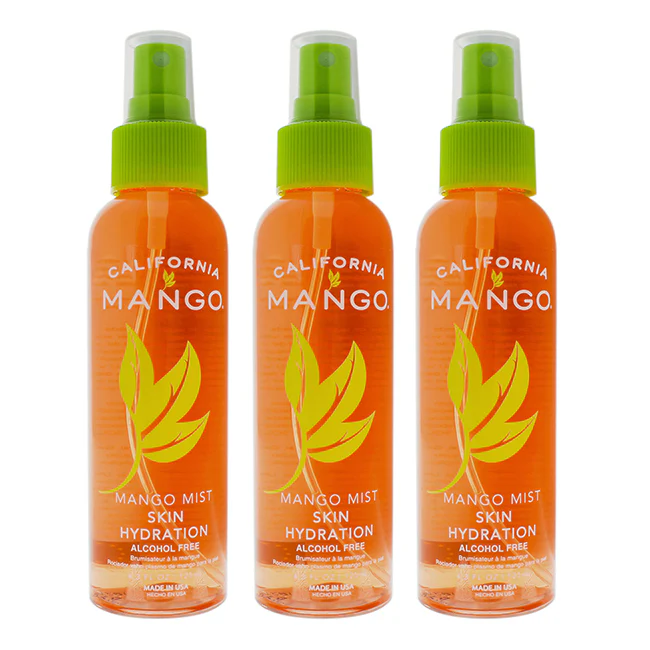 California Mango Mango Mist Skin Hydration by California Mango for Unisex - 4.3 oz Spray - Pack of 3 - Olabens