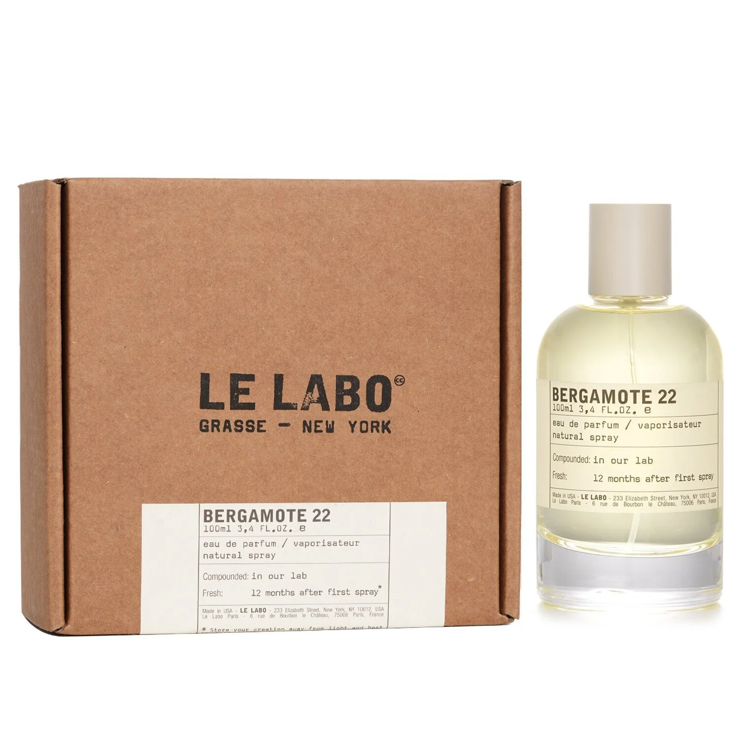 Le Labo Bergamote 22 Eau De Parfum Spray (Unboxed)  100ml/3.4oz - Olabens