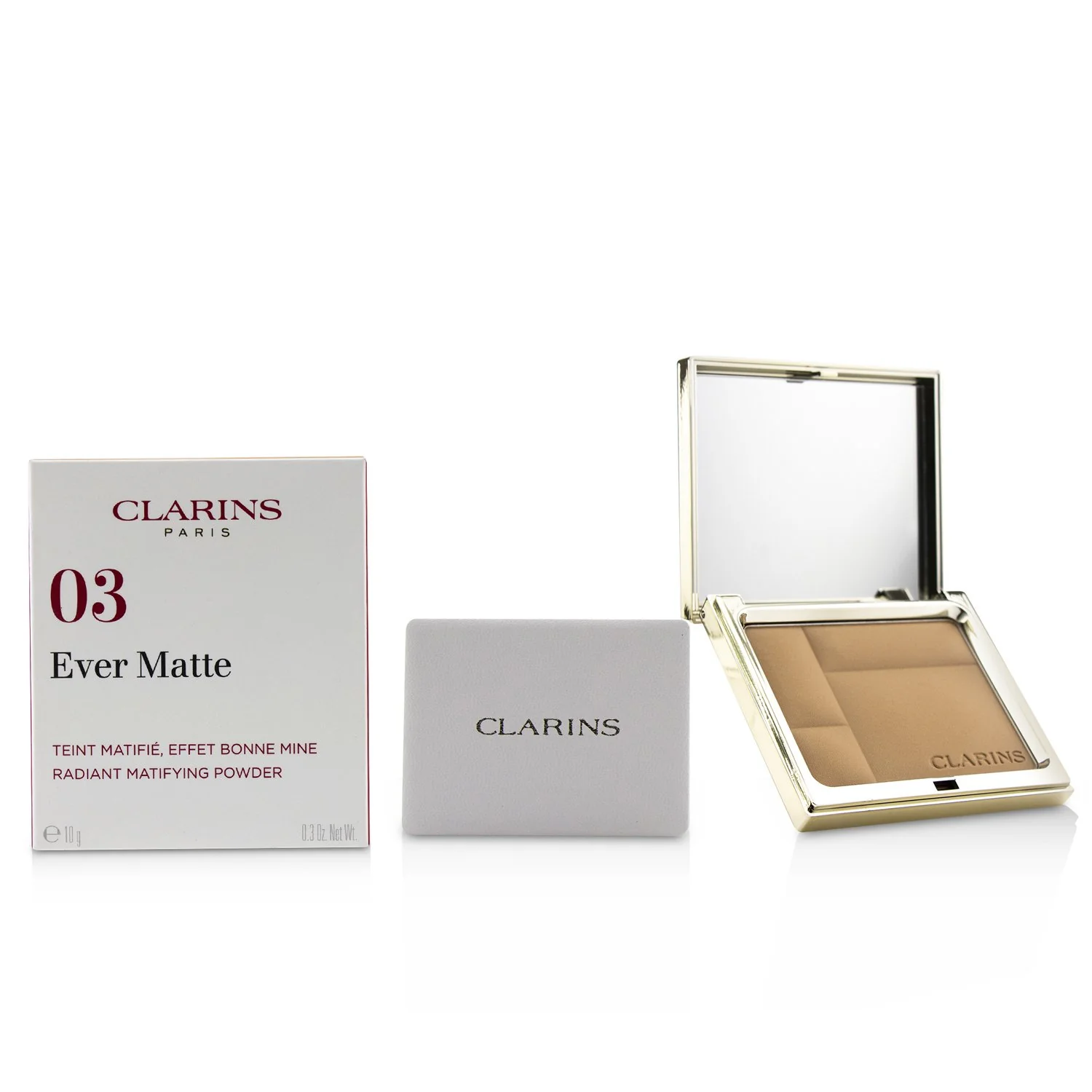 Clarins Ever Matte Radiant Matifying Powder - # 03 Transparent Warm  10g/0.3oz - Olabens