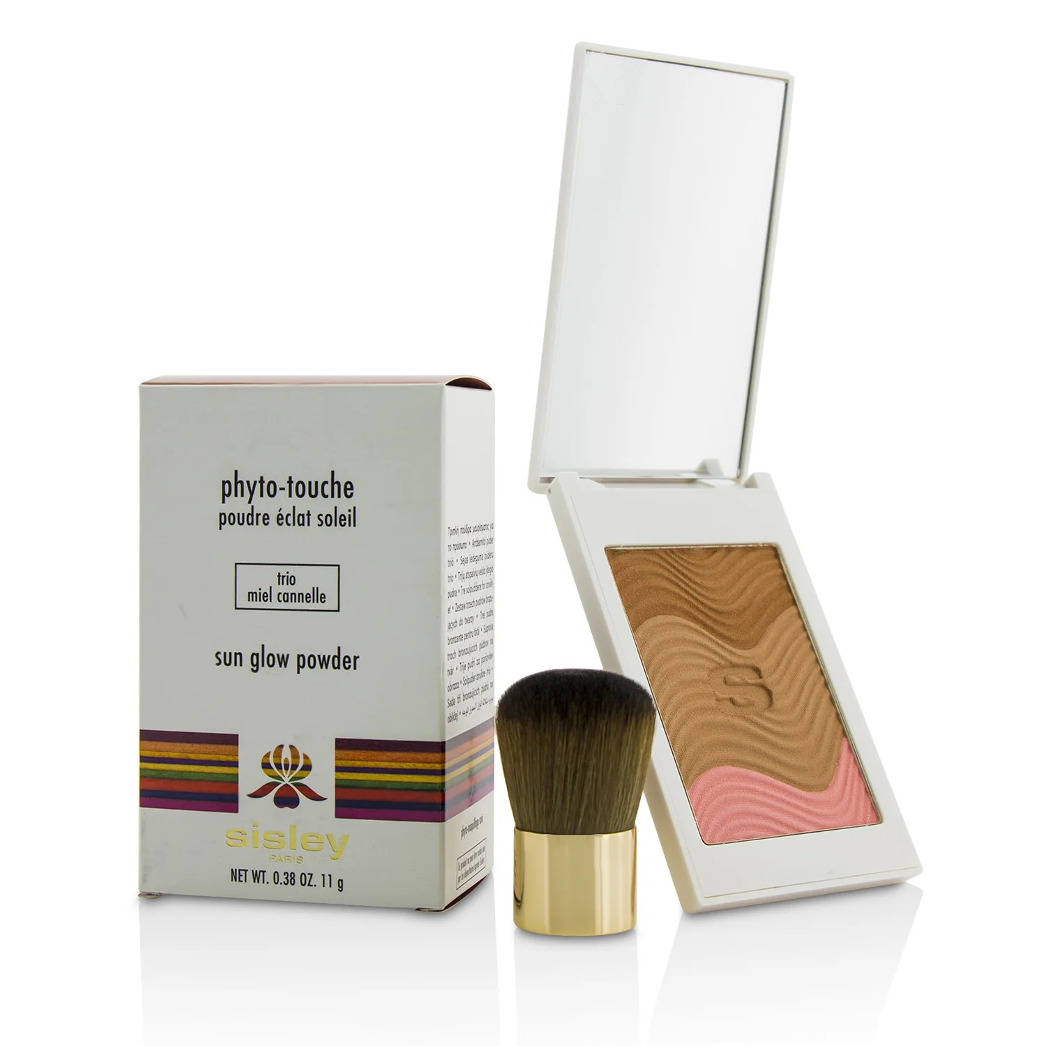 Sisley Phyto Touche Sun Glow Powder With Brush - # Trio Miel Cannelle  11g/0.38oz - Olabens