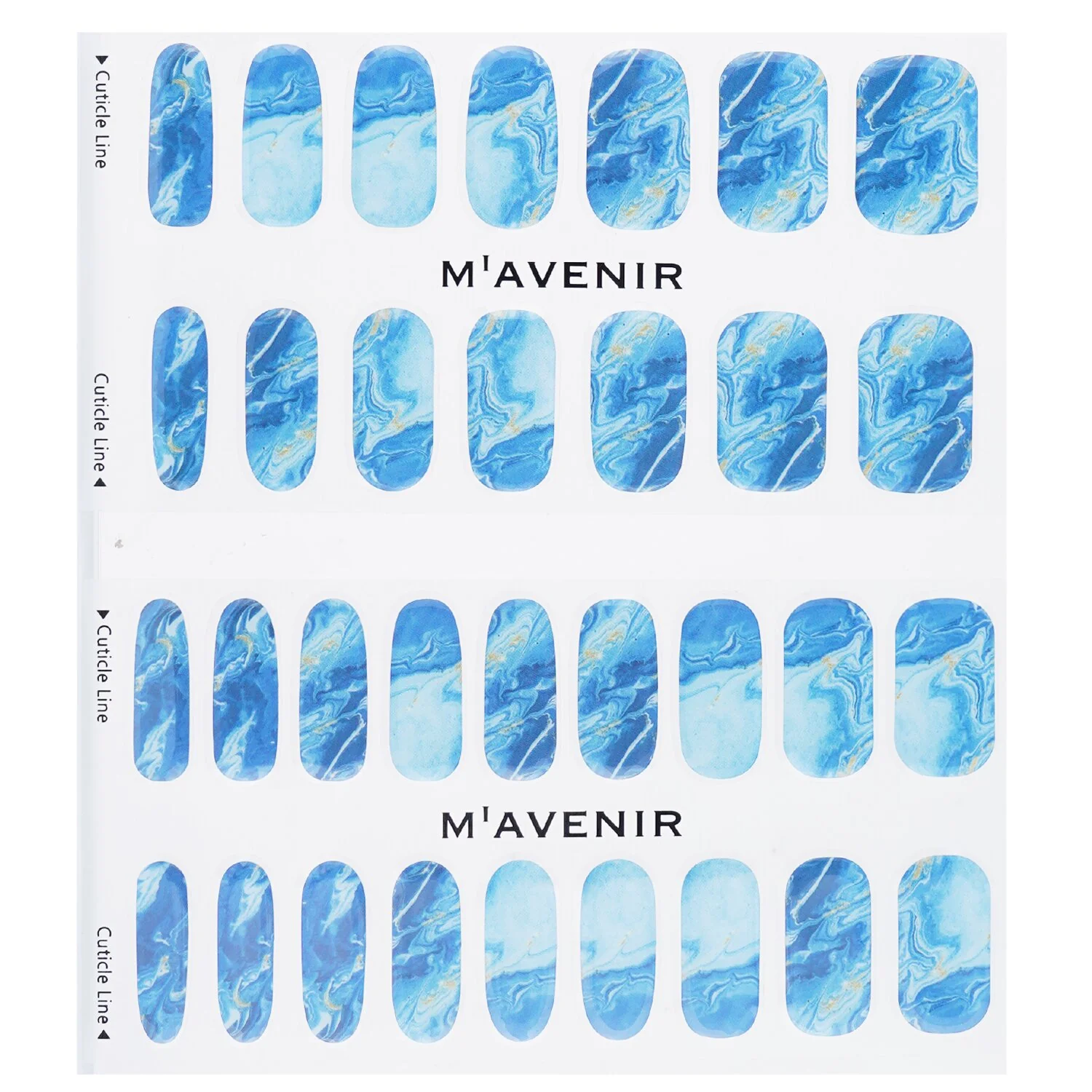 Mavenir Nail Sticker (Blue) - # A Starlit Night Nail  32pcs - Olabens