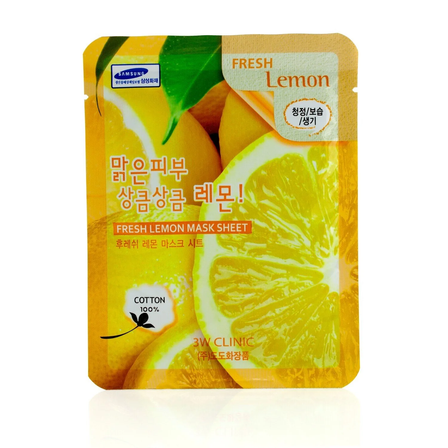 3W Clinic Mask Sheet - Fresh Lemon  10pcs - Olabens