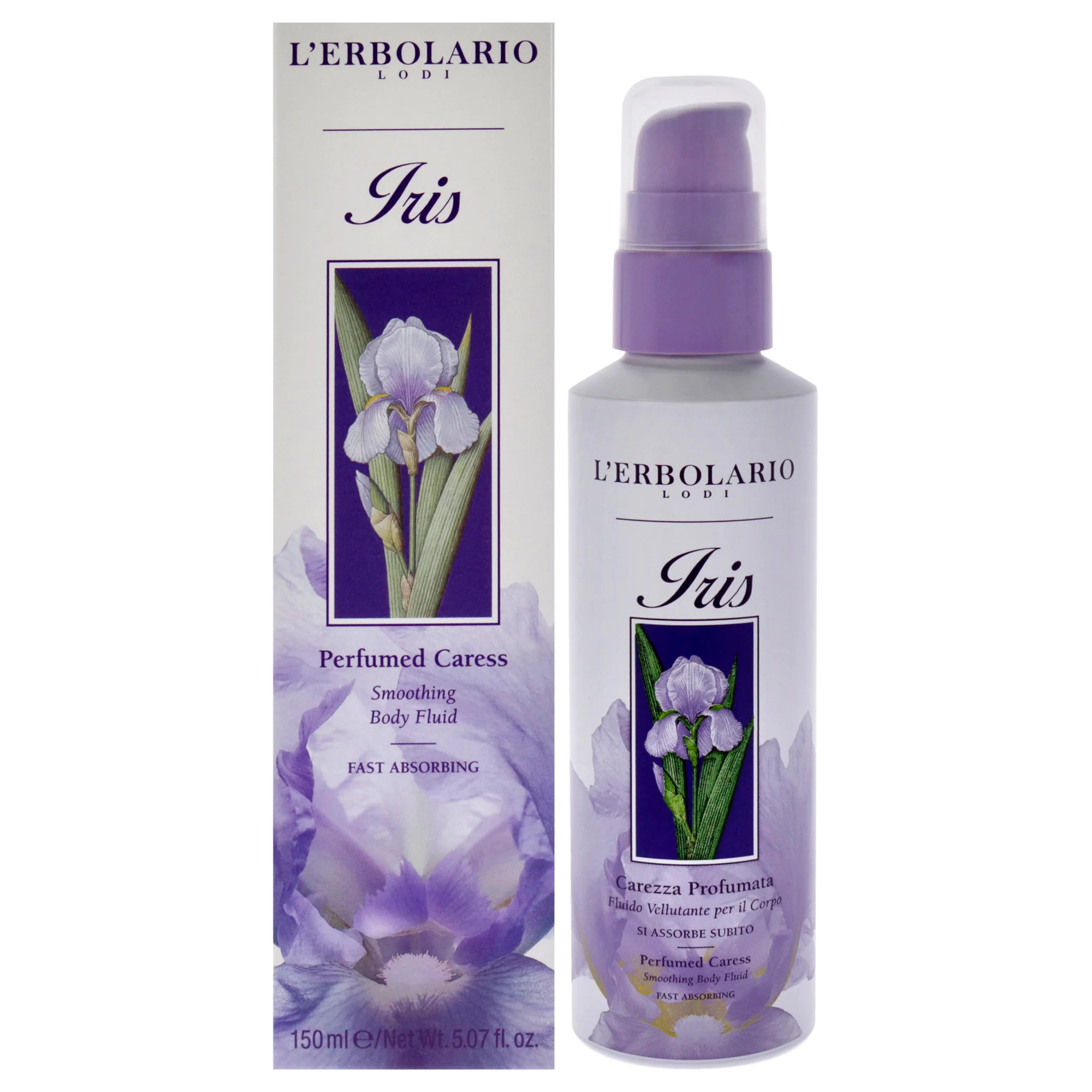 Iris Perfumed Caress Smoothing Body fluid by LErbolario for Women - 5.07 oz Body Mist - Olabens