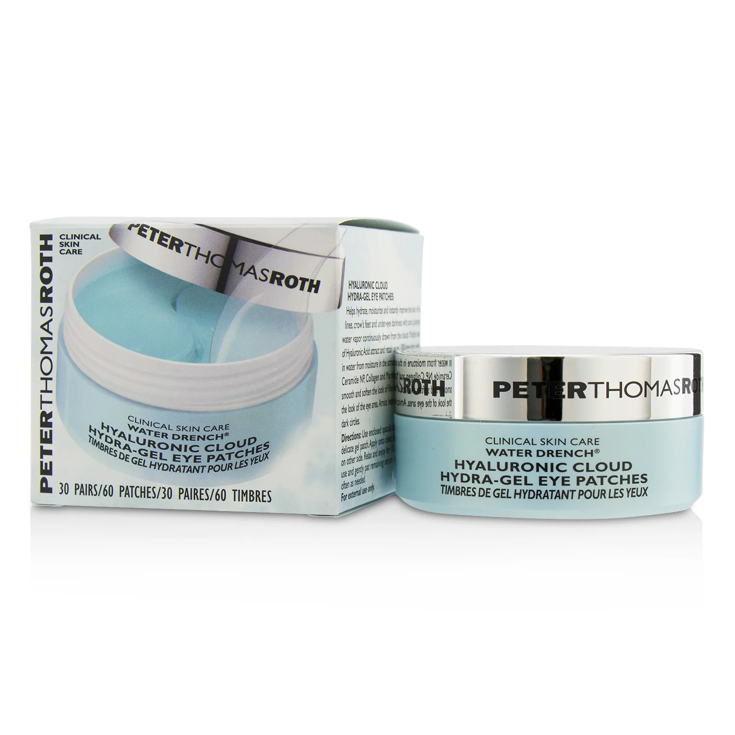 Peter Thomas Roth Water Drench Hyaluronic Cloud Hydra-Gel Eye Patches  30pairs - Olabens