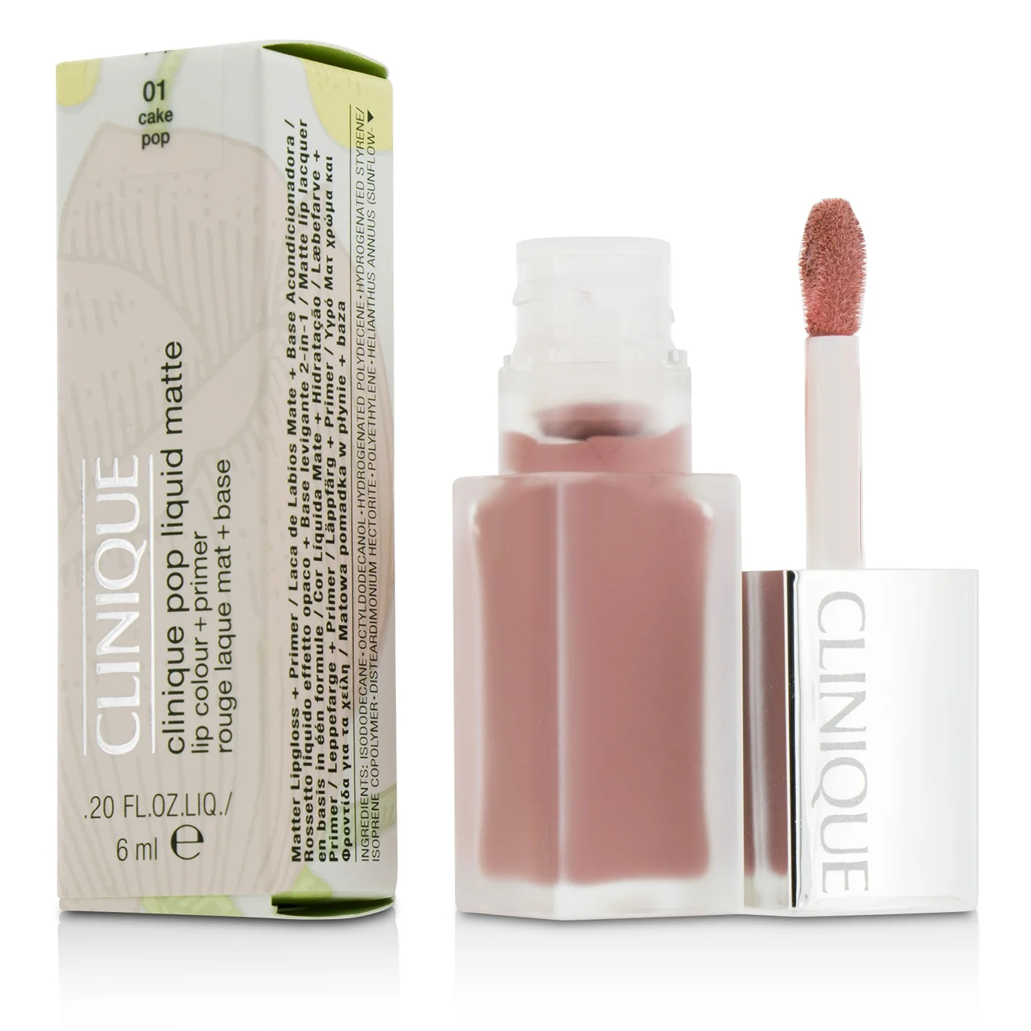 Clinique Pop Liquid Matte Lip Colour + Primer - # 02 Flame Pop  6ml/0.2oz - Olabens