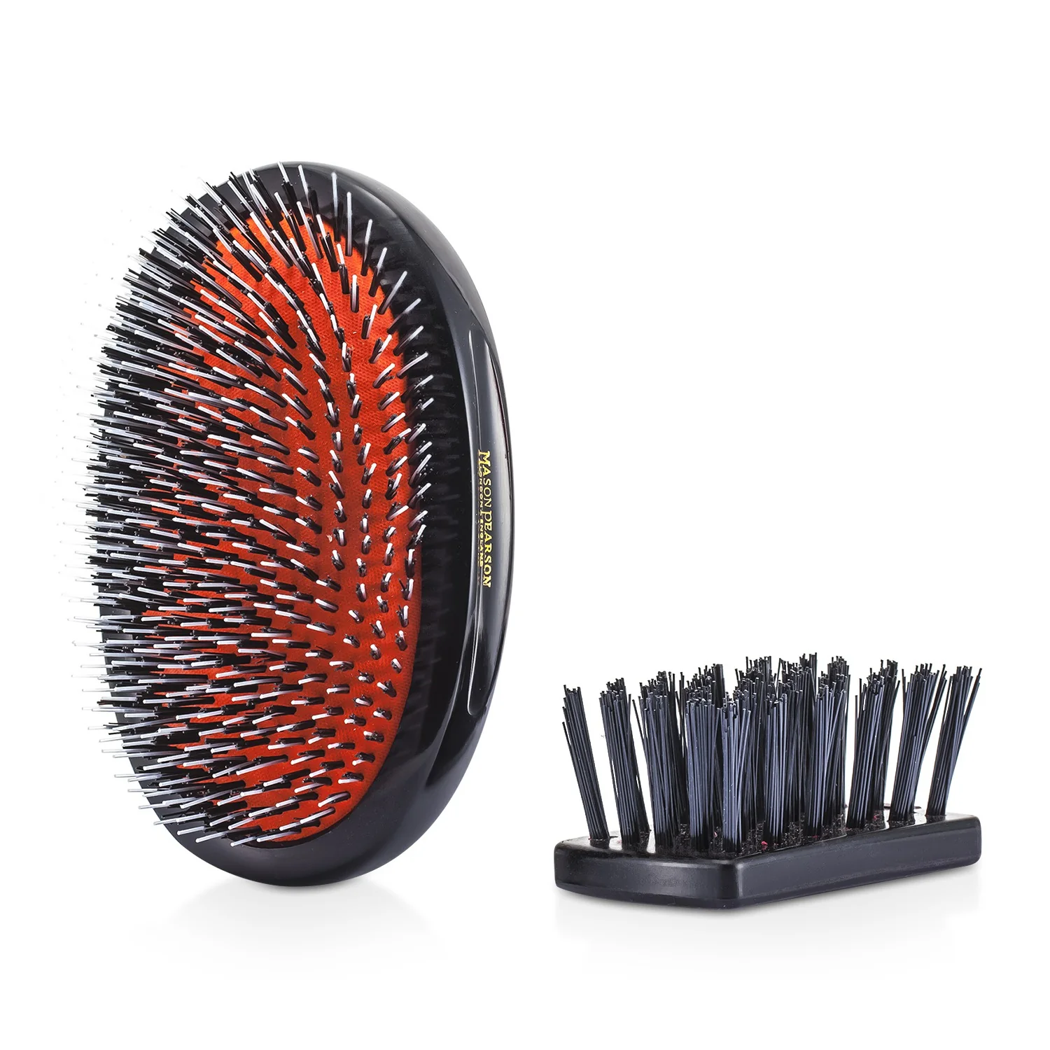 Mason Pearson Boar Bristle & Nylon - Popular Military Bristle & Nylon Large Size Hair Brush (Dark Ruby)  1pc - Olabens
