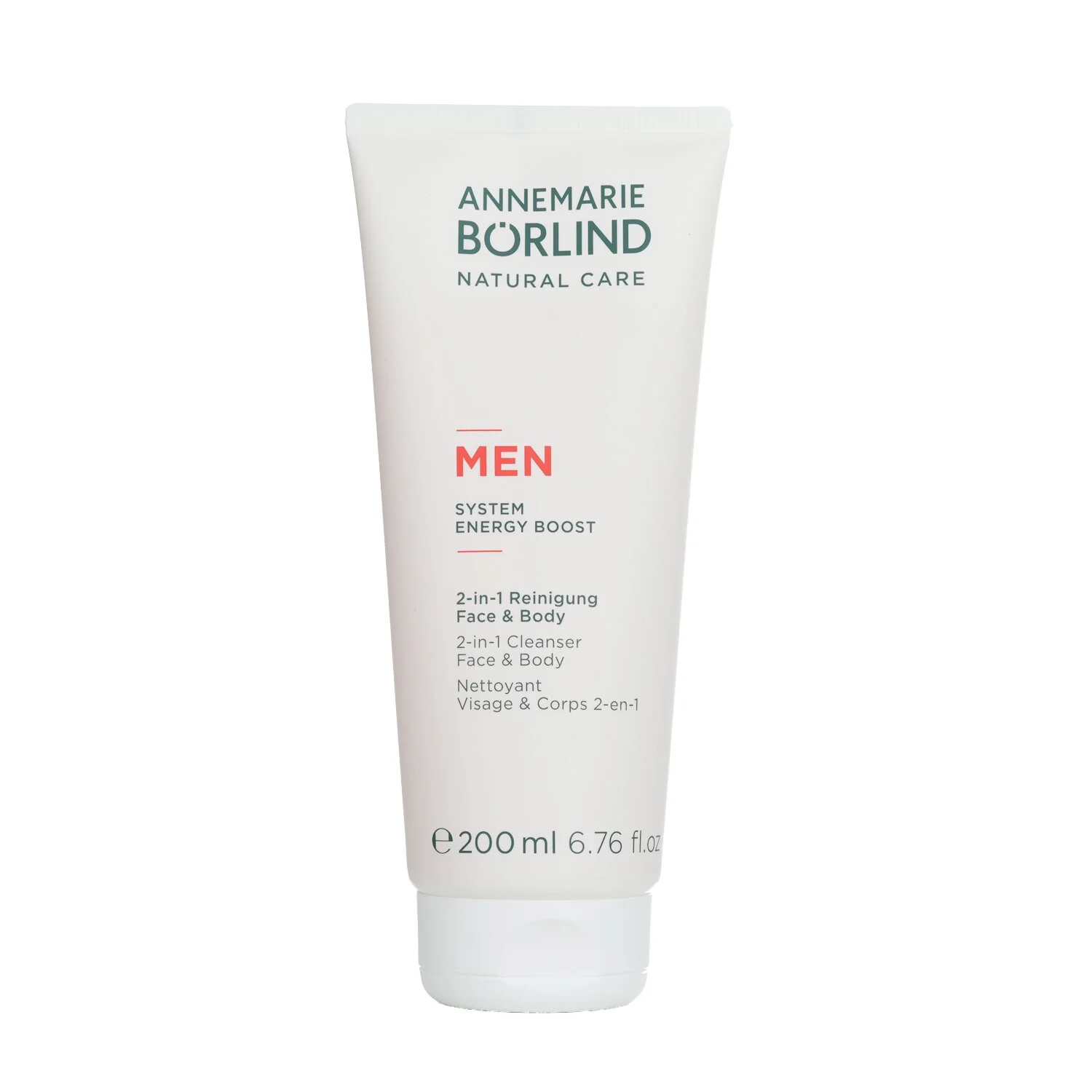 Annemarie Borlind Men System Energy Boost 2-in-1 Cleanser Face & Body  200ml/6.76oz - Olabens