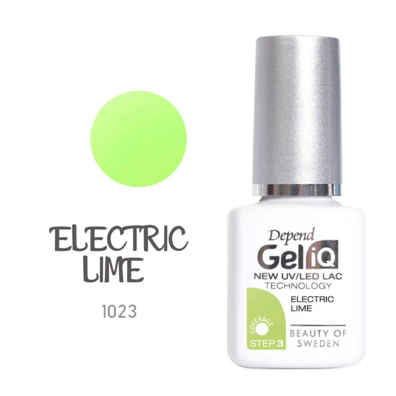 DEPEND COSMETIC Gel iQ UV/LED Polish - Electric Lime #1023  Fixed Size - Olabens