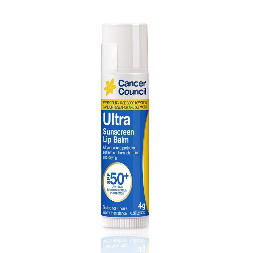 Cancer Council Ultra Sunscreen Lip Balm SPF50+ 4g - Olabens