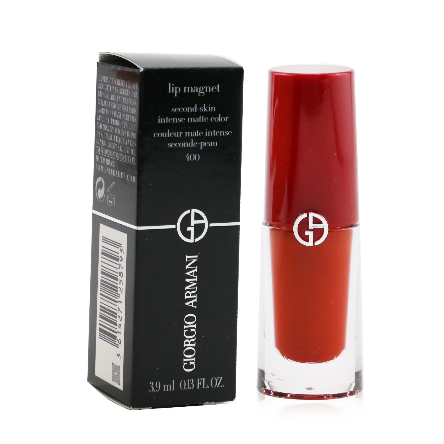 Giorgio Armani Lip Magnet Second Skin Intense Matte Color - # 400 Four Hundred For All  3.9ml/0.13oz - Olabens