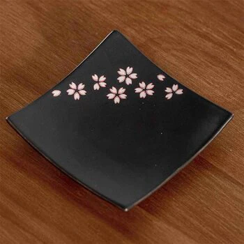 diseno Living Palo Santo / Sage Ceramic Burning Square Holder- Sakura Black  Fixed Size - Olabens