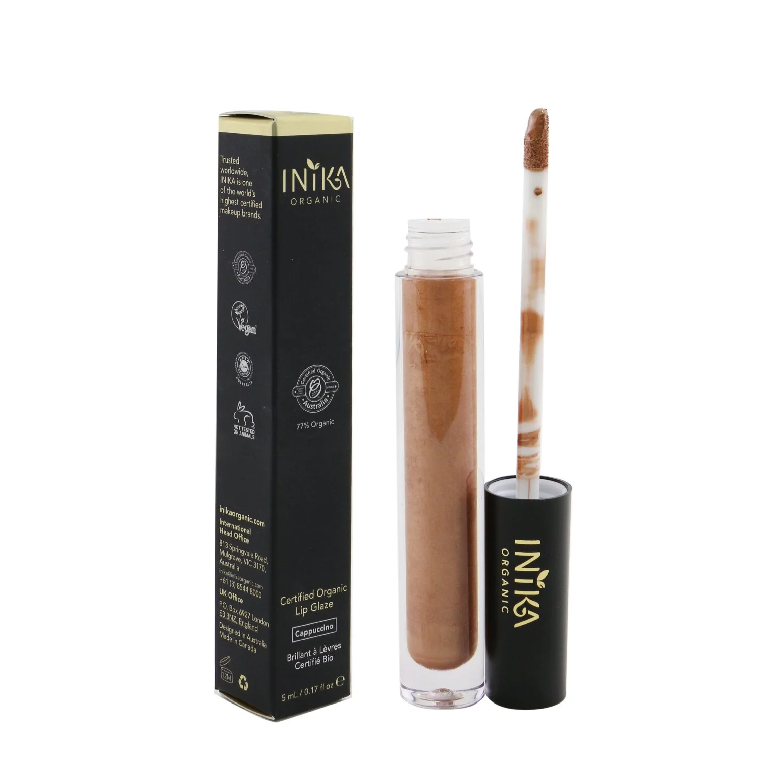 INIKA Organic Certified Organic Lip Glaze - # Cappuccino  5ml/0.17oz - Olabens