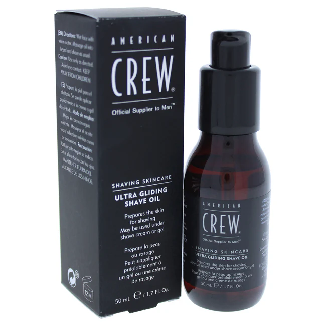 American Crew Ultra Gliding Shave Oil by American Crew for Men - 1.7 oz Shave Oil - Olabens
