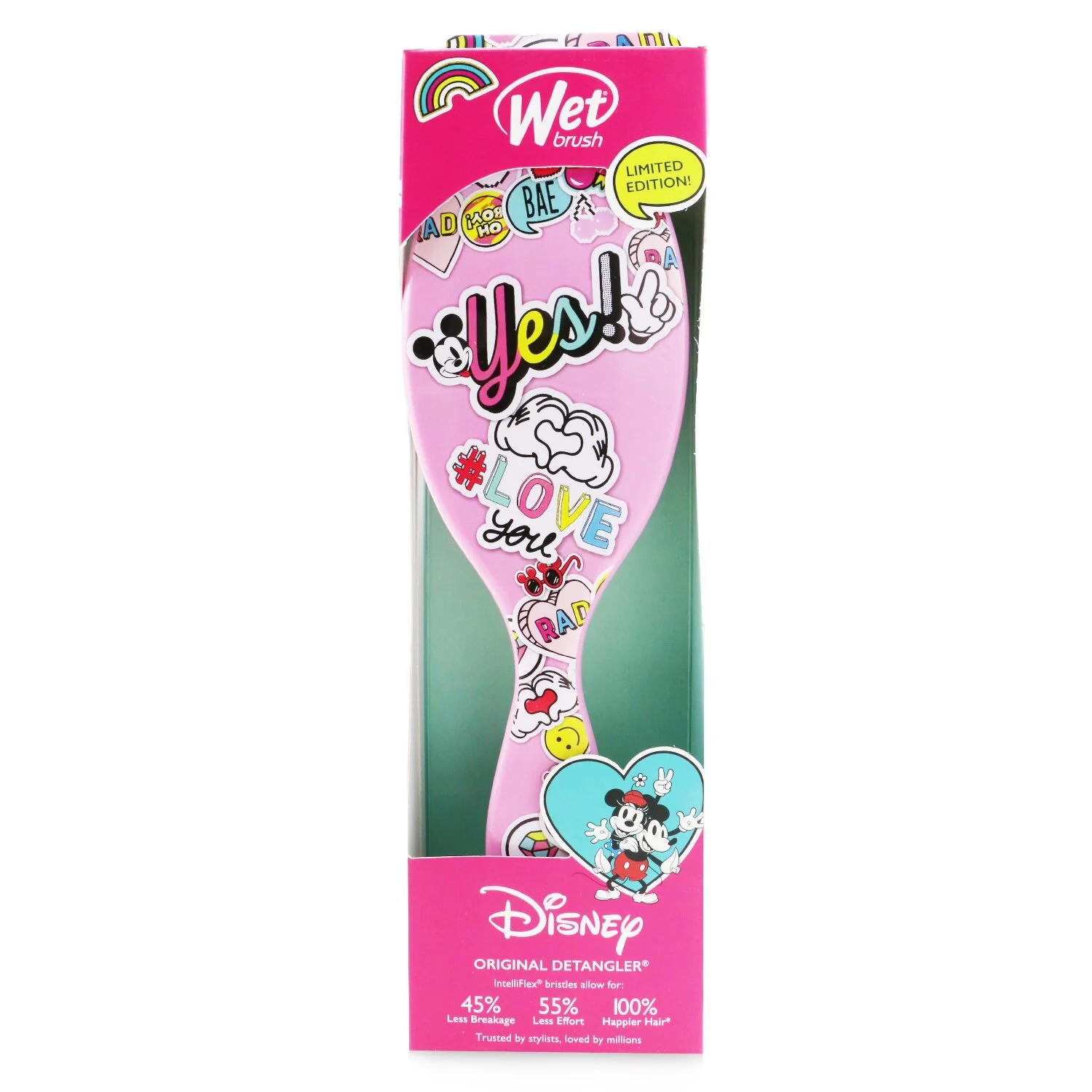 Wet Brush Original Detangler Disney Classics - # Peace Love (Limited Edition)  1pc - Olabens