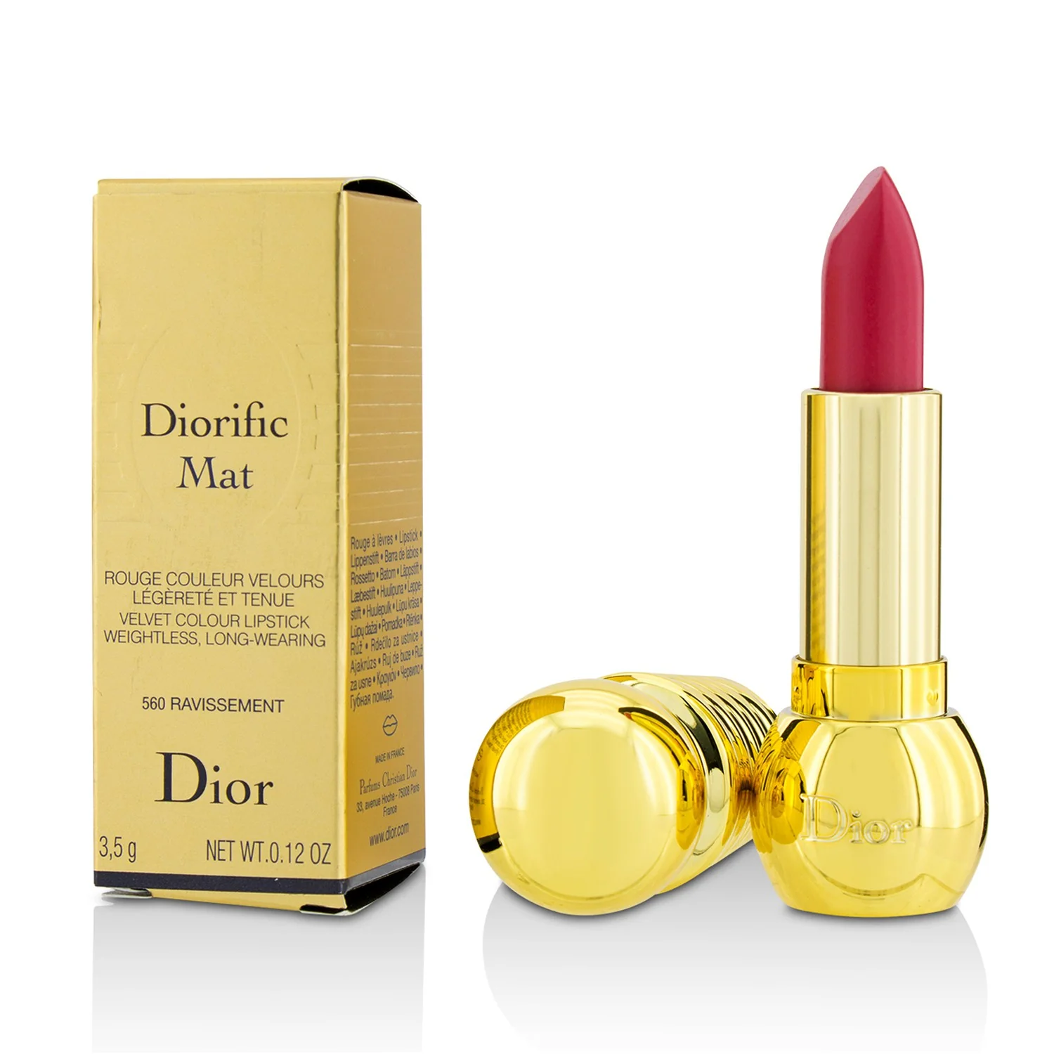 Christian Dior Diorific Mat Velvet Colour Lipstick - # 590 Troublante  3.5g/0.12oz - Olabens