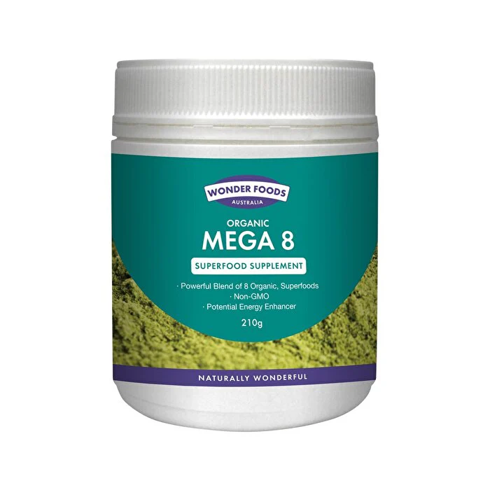 Wonder Foods Organic Mega 8 Superfood Supplement 210g - Olabens