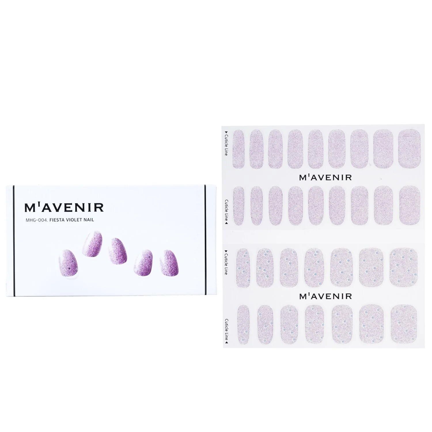 Mavenir Nail Sticker (Purple) - # Fiesta Violet Nail  32pcs - Olabens