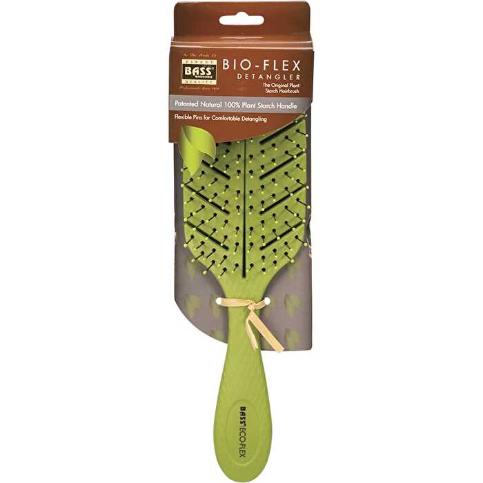 Bass Brushes Bio-Flex Detangler Hair Brush Green - Olabens