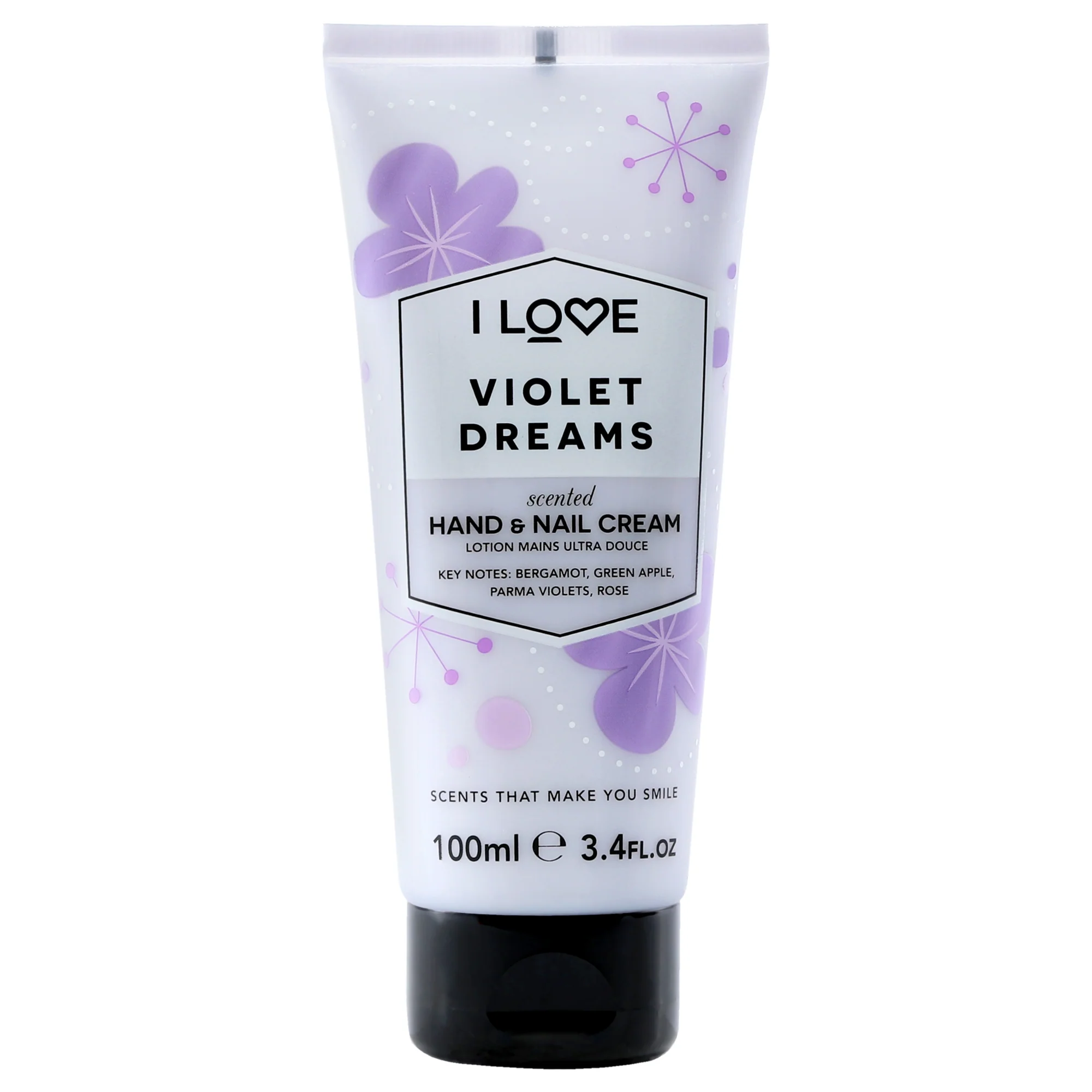Scented Hand and Nail Cream - Violet Dreams by I Love Cosmetics for Women - 3.4 oz Cream - Olabens
