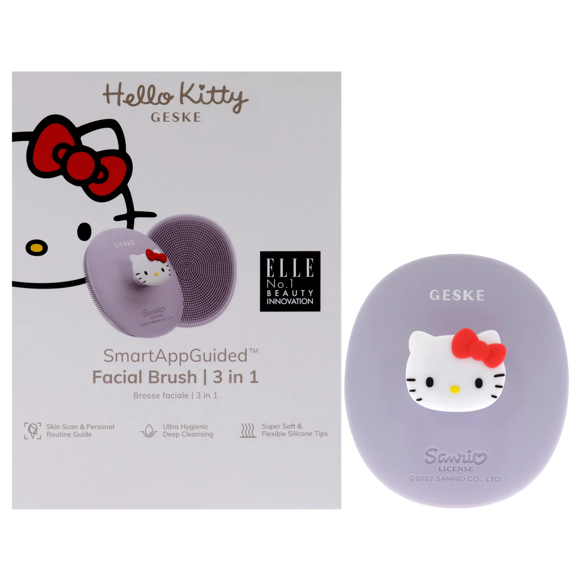 Hello Kitty Facial Brush 3 in 1 - Purple by Geske for Women - 1 Pc Brush - Olabens