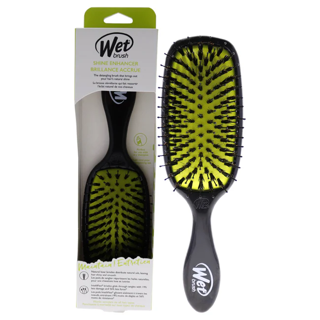 Wet Brush Shine Enhancer Detangling Brush - Black and Green by Wet Brush for Unisex - 1 Pc Hair Brush - Olabens