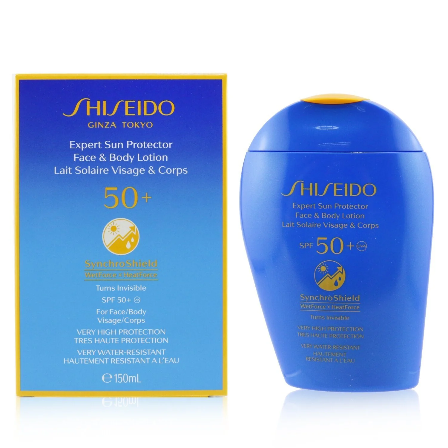 Shiseido Expert Sun Protector SPF 50+UVA Face & Body Lotion (Turns Invisible, Very High Protection, Very Water-Resistant)  150ml/5.07oz - Olabens