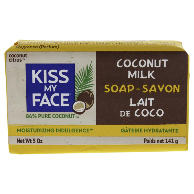 Kiss My Face Pure Coconut Milk Bar Soap by Kiss My Face for Unisex - 5 oz Soap - Olabens