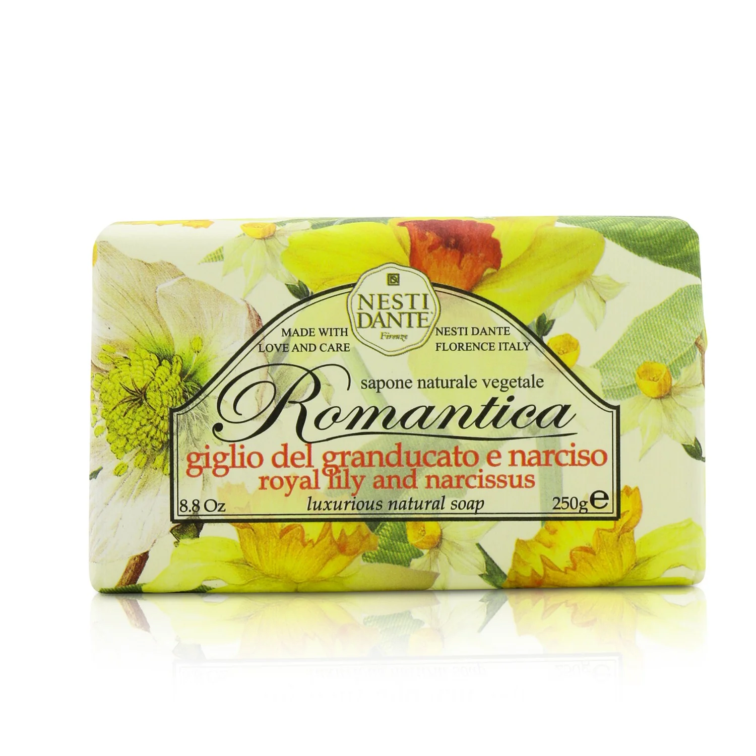Nesti Dante Romantica Luxurious Natural Soap - Royal Lily & Narcissus  250g/8.8oz - Olabens