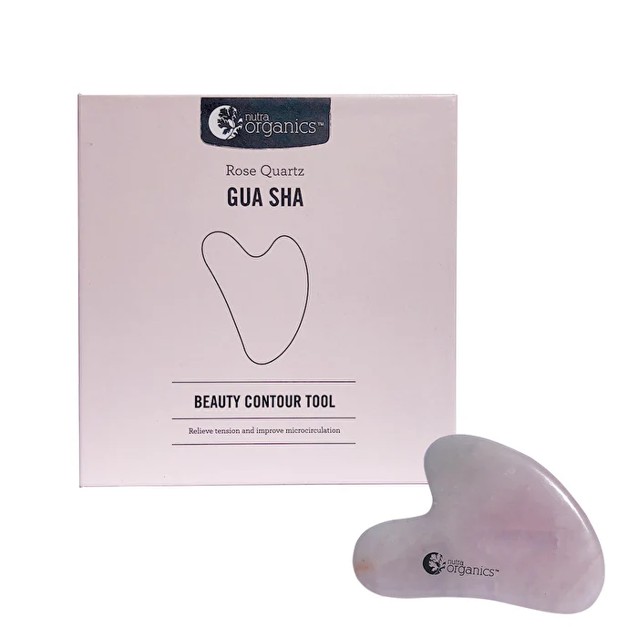 Nutra Organics Beauty Contour Tool Rose Quartz Gua Sha - Olabens