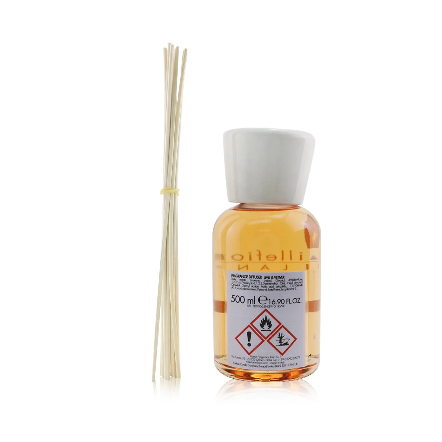 Millefiori Natural Fragrance Diffuser - Lime & Vetiver  100ml/3.38oz - Olabens