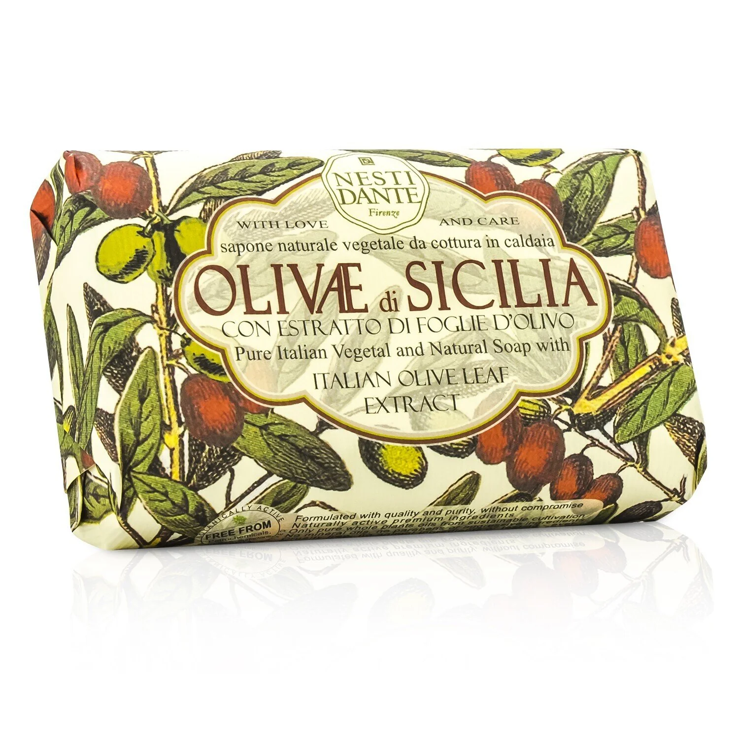 Nesti Dante Natural Soap With Italian Olive Leaf Extract  - Olivae Di Sicilia  150g/3.5oz - Olabens